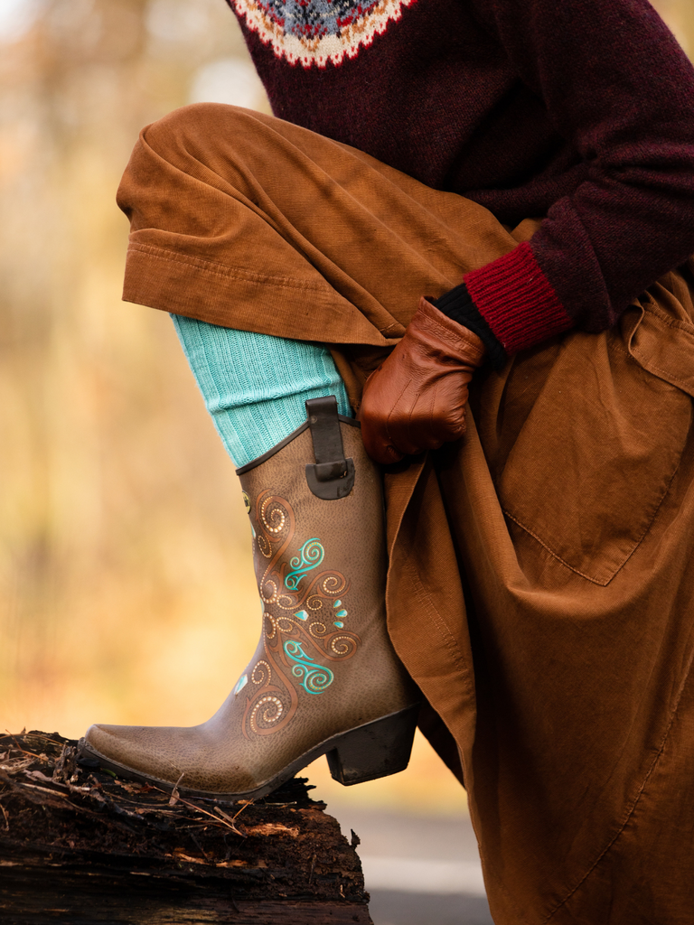 Orange 2025 cowgirl boots